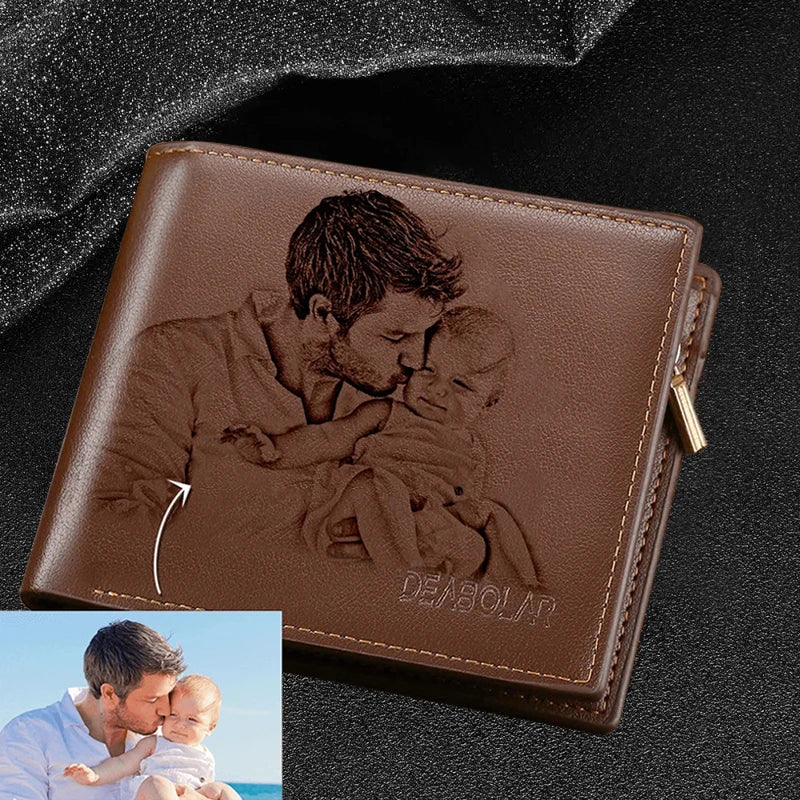 Men's Engraving Picture WalletCustomized Image Carving