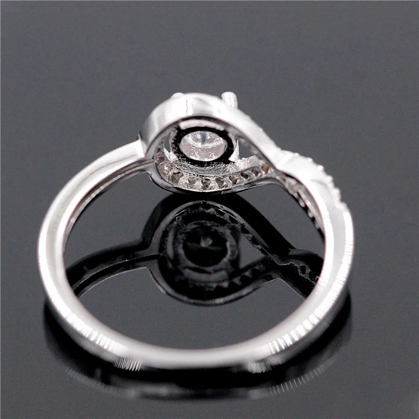 US STOCK Crystal Anel Feminino Vintage Ring