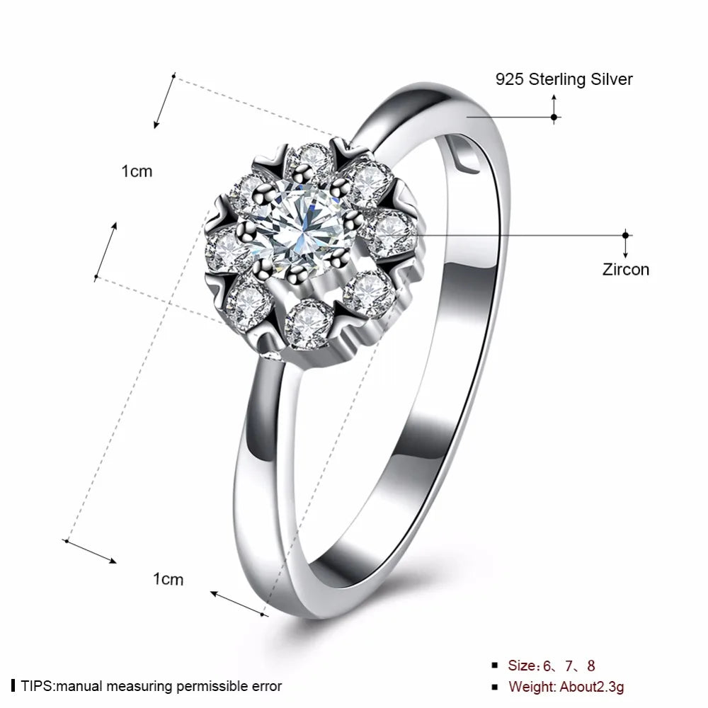 USA STOCK Uloveido 925 Sterling Silver Rings