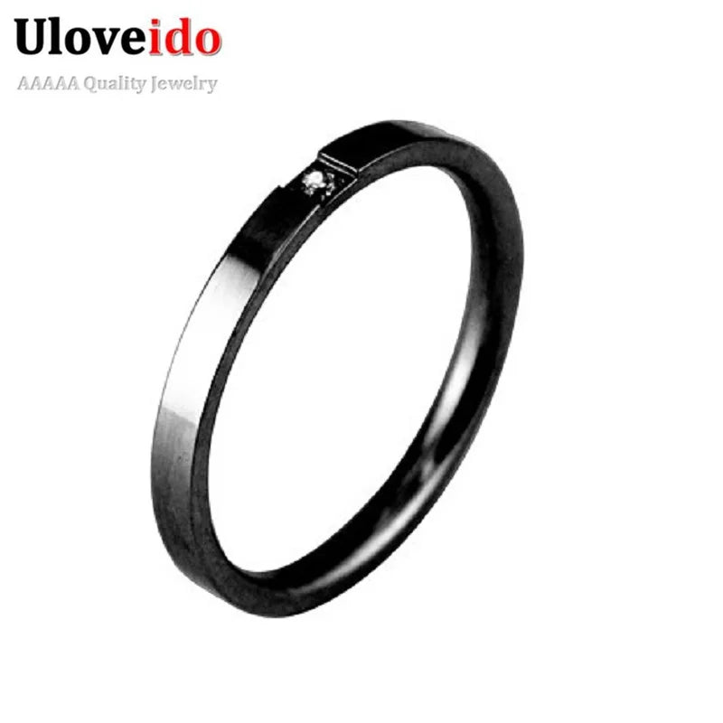 US STOCK Uloveido Stainless Steel Rings for Men/Women