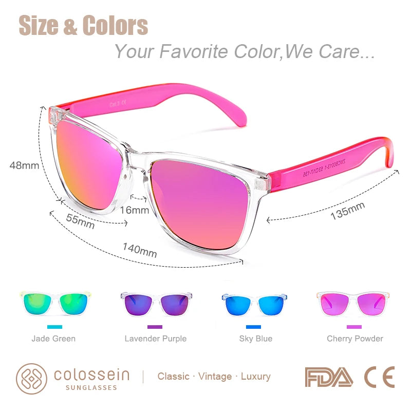 Sunglasses For Women Gradient Colorful Lens Glasses, Transparent Frame UV400 Sunglasses