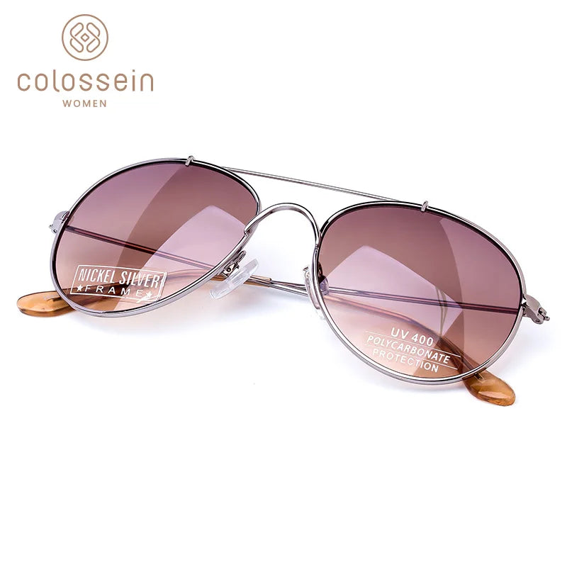 COLOSSEIN Sunglasses Women New Fashion Crystal Round Gradient - Style Savvy Collections