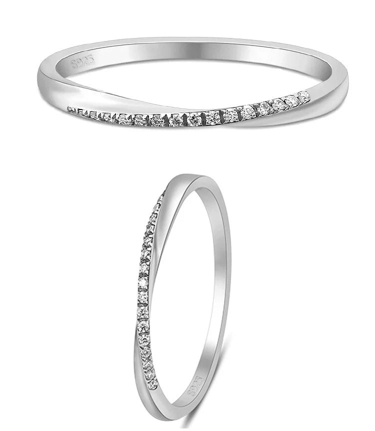 USA STOCK Uloveido 925 Sterling Silver Simple Rings