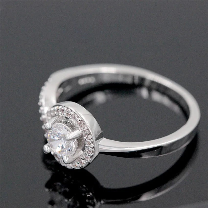 US STOCK Crystal Anel Feminino Vintage Ring