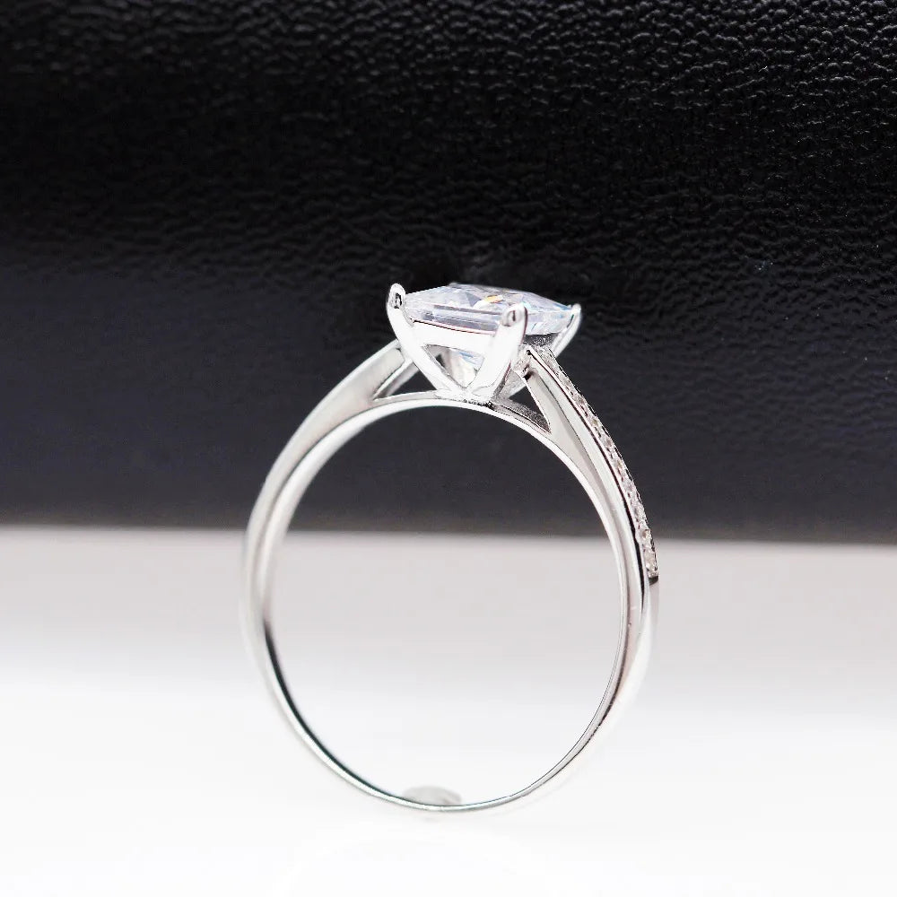 USA STOCK Uloveido 925 Silver Rings for Women Square