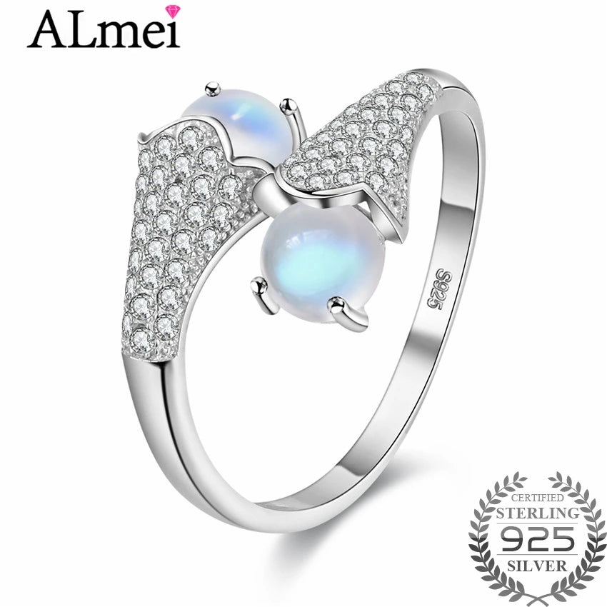 0.6ct Double Ball Moonstone Ring