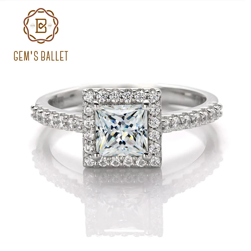 GEM'S BALLET 100% 925 Sterling Silver VVS1 D Color 1.0CT Moissanite Diamonds - Style Savvy Collections