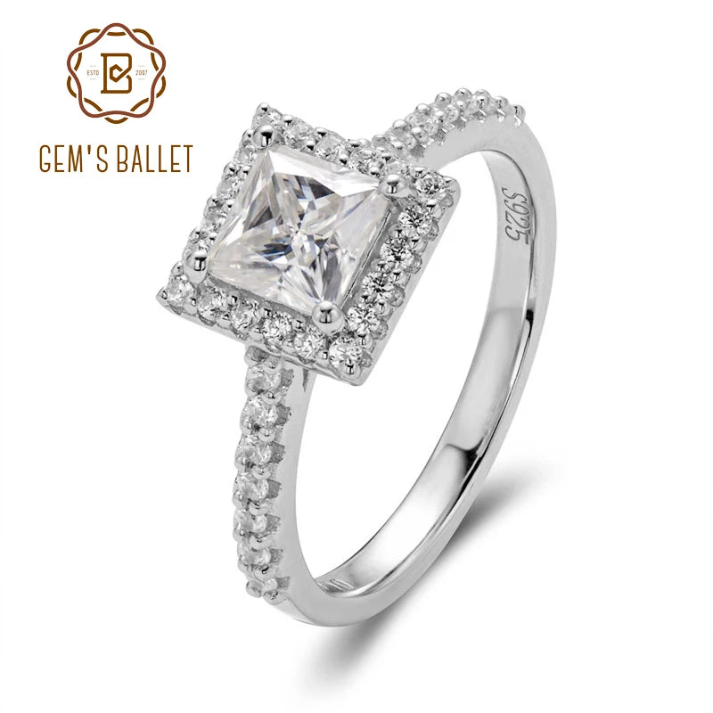 GEM'S BALLET 100% 925 Sterling Silver VVS1 D Color 1.0CT Moissanite Diamonds - Style Savvy Collections