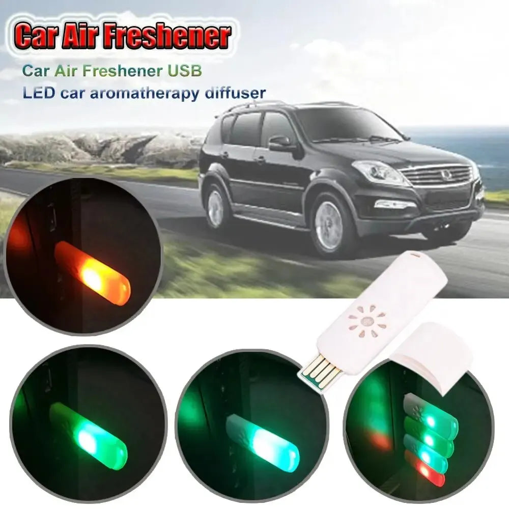 Multi Colors Mini USB LED Car Air Humidifier Freshener Aromatherapy Diffuser - Style Savvy Collections