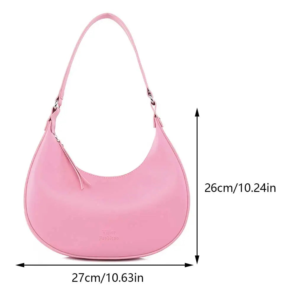 Trend PU Leather Women Underarm Bag Luxury Designer French Bags