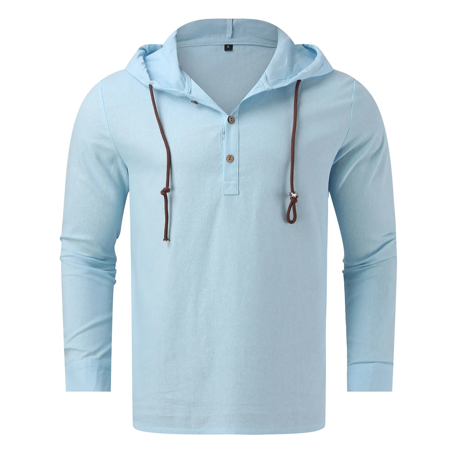 Men's Long Sleeve  Button Hooded Shirt - Style Savvy Collections