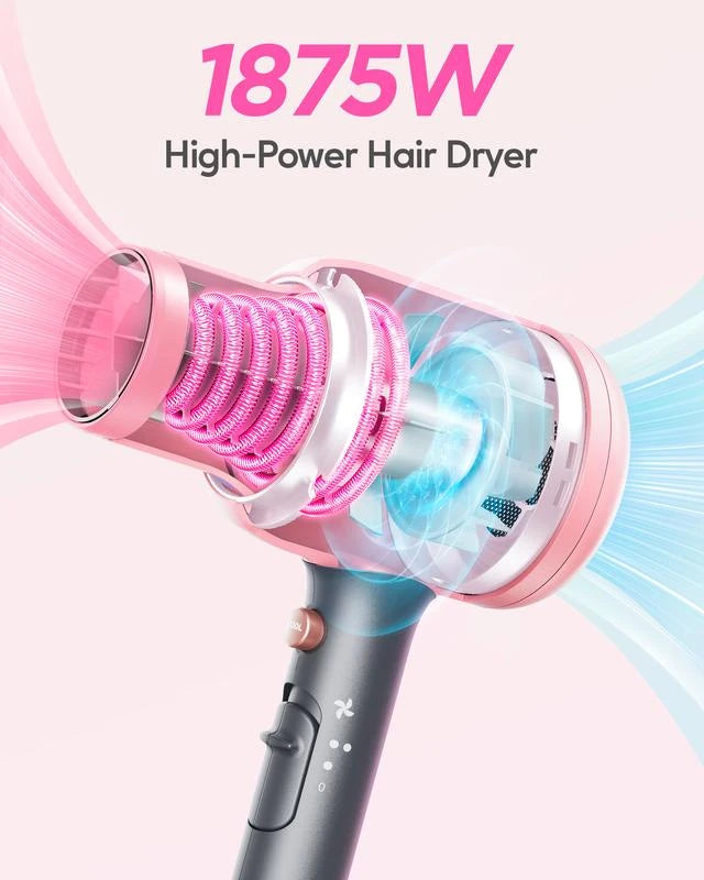 Professional Ionic Hair Dryer with Diffuser Curling iron