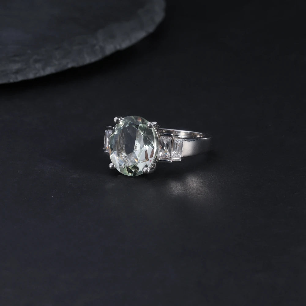 GEM'S BALLET 100% 925 Sterling Silver Created Green Amethyst Gemstone - Style Savvy Collections