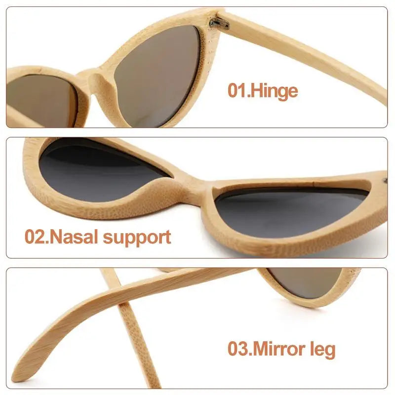 Sports Polarized Sunglasses Visor Sunglasses Bamboo Frame - Style Savvy Collections