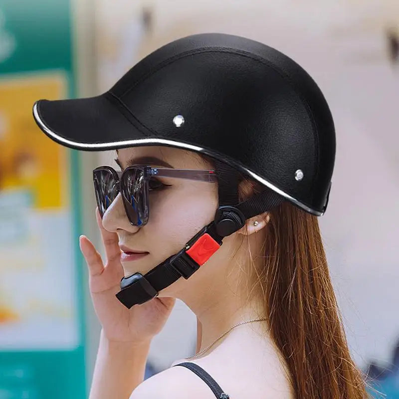 Open Face Motorcycle Helmet Baseball Caps, bikes, scooters, - Style Savvy Collections