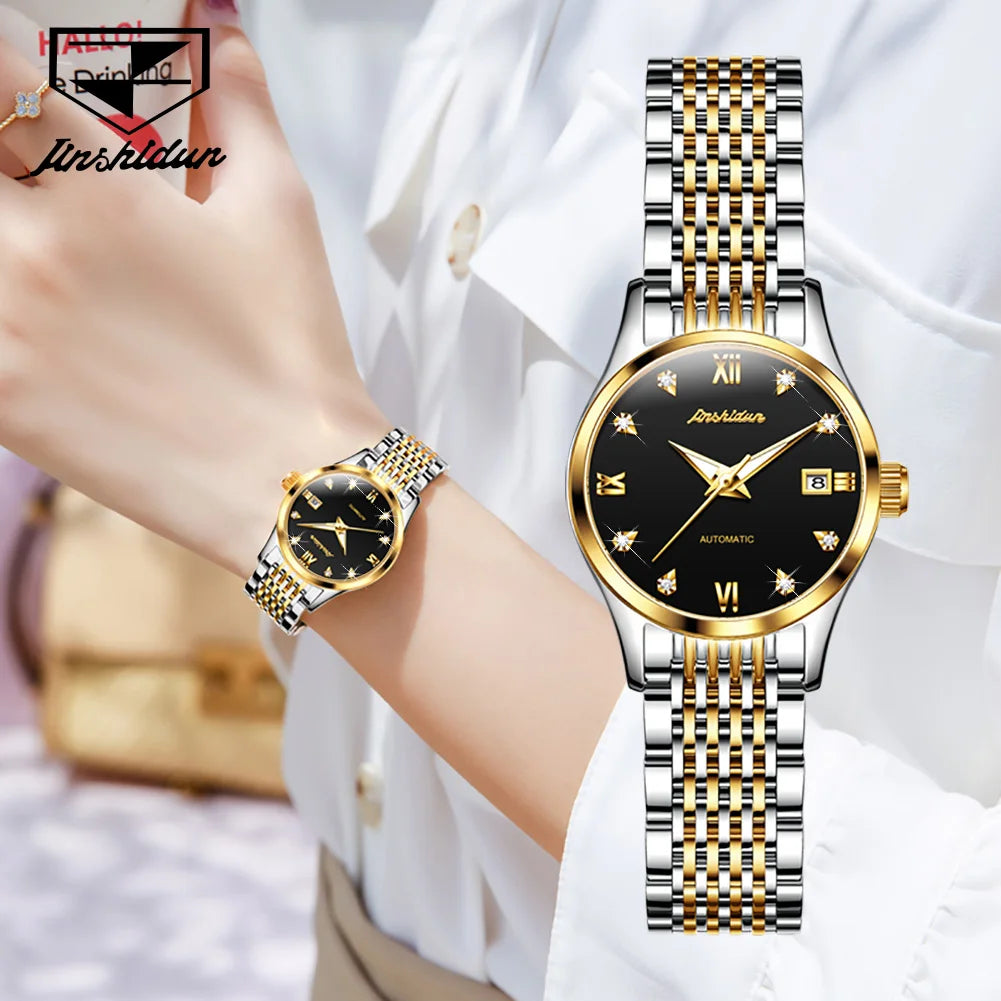 Luxury Gold Watch Automatic Mechanical Watches for Women 5Bar Waterproof  Wrist watch - Style Savvy Collections