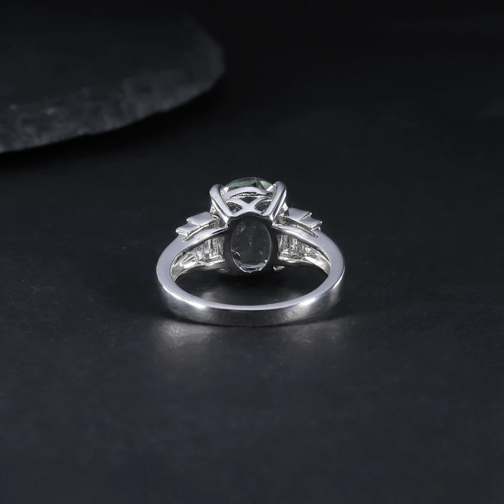 GEM'S BALLET 100% 925 Sterling Silver Created Green Amethyst Gemstone - Style Savvy Collections