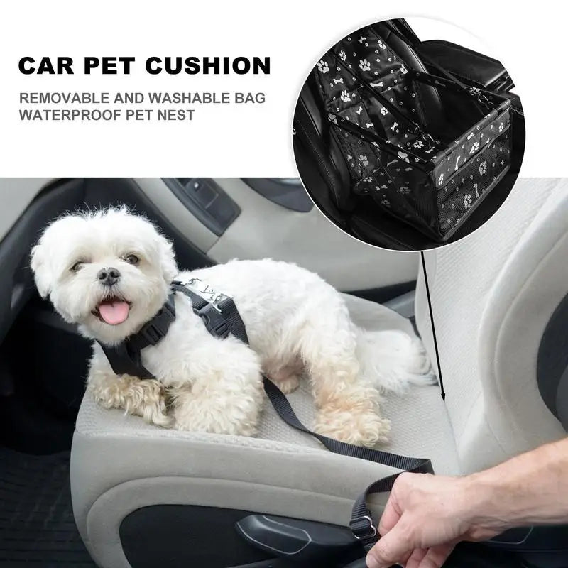 Pet Car Seat Puppy Carrier Breathable Car Seat 2 Small Dogs Dog Car