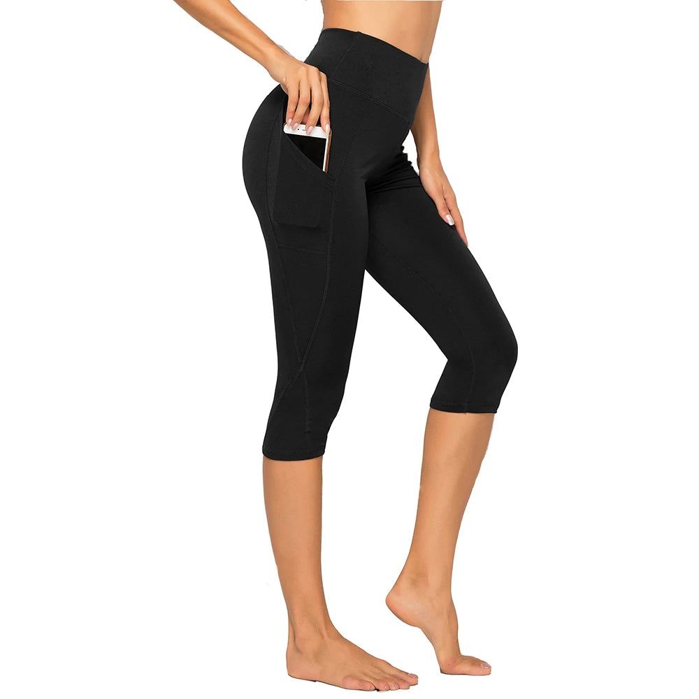 Yoga Leggings With Pocket Push-Up High Waist