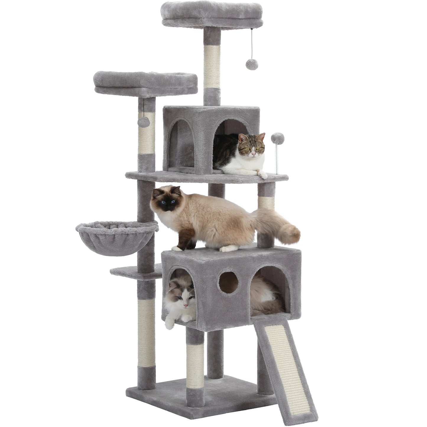 Free Shipping  Multi-Level Cat Tree For Cats With Cozy Perches