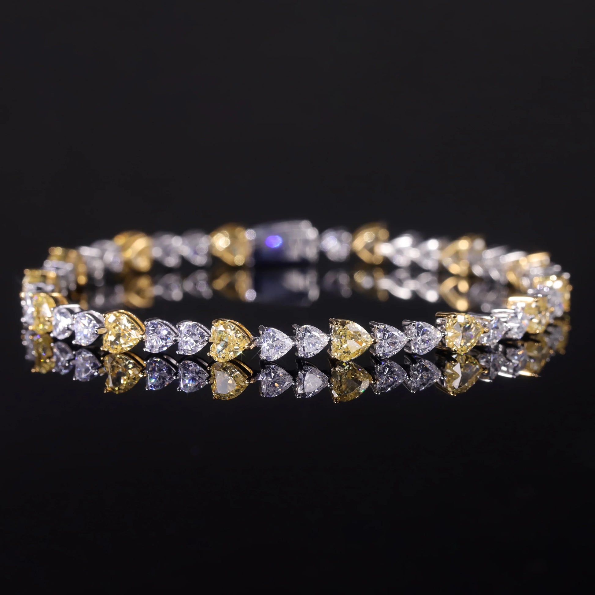 GEM'S BALLET Art Deco Shining Bracelet Diamond-fire CZ- Fancy Light Yellow Bracelet - Style Savvy Collections