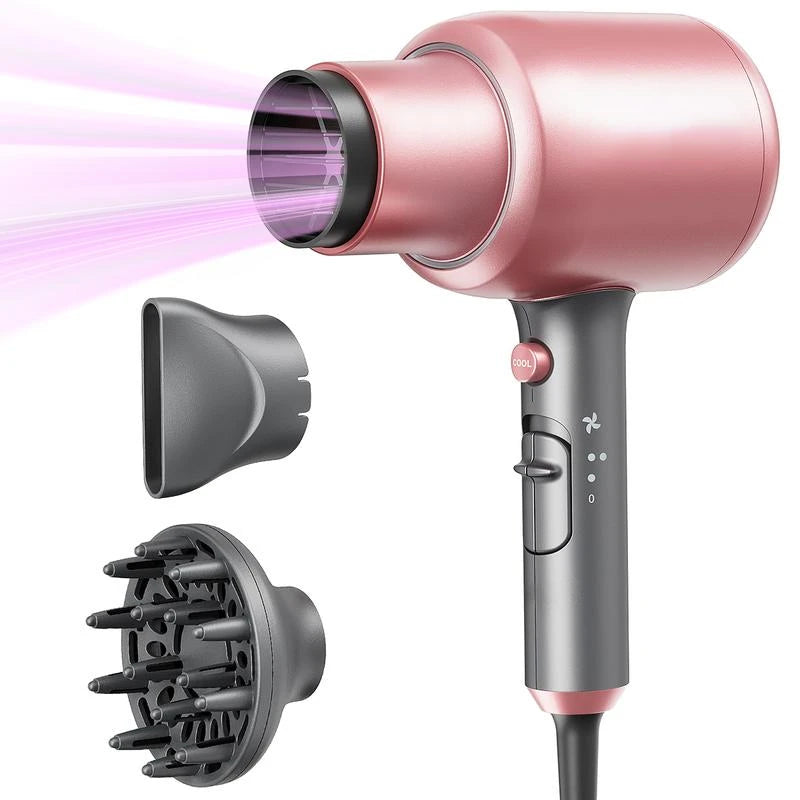 Professional Ionic Hair Dryer with Diffuser Curling iron