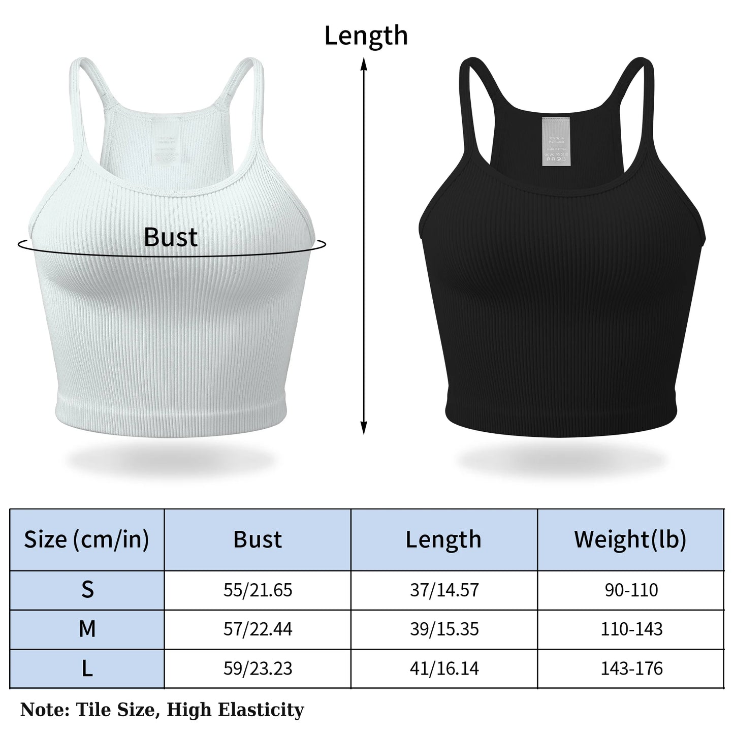 2PCS Women's Ribbed Workout Top