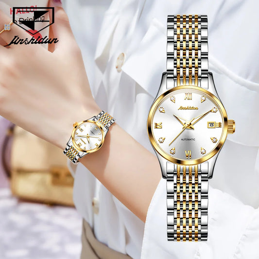 Luxury Gold Watch Automatic Mechanical Watches for Women 5Bar Waterproof  Wrist watch - Style Savvy Collections